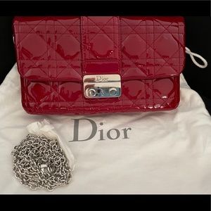 Christian Dior Cannage Quilted Patent Crossbody